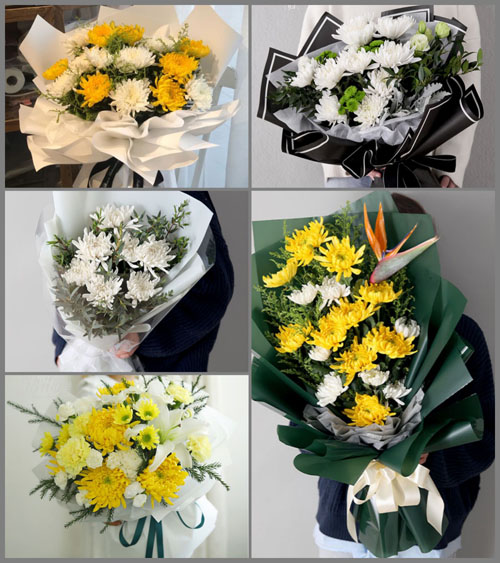 山东烟台蓬莱市紫荆山街道南天门社区白事花束代送